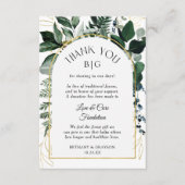 Conseil Mariage vert moderne Favoriser la carte de don (Devant)