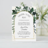 Conseil Mariage vert moderne Favoriser la carte de don (Debout devant)