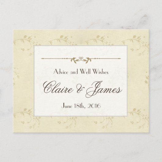 Conseil Mariage vintage de fleurs beiges (Devant)