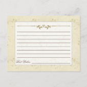 Conseil Mariage vintage de fleurs beiges (Dos)