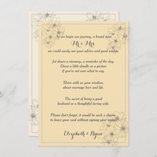 Conseil mariage Wives Love and Life Advice Card (Devant / Derrière)