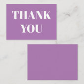 Conseil Merci lavande blanc carte de typographie moderne (Devant / Derrière)