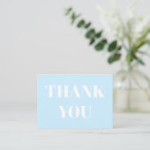 Conseil Merci, Merci, carte blanche bleu clair (Debout devant)