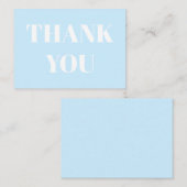 Conseil Merci, Merci, carte blanche bleu clair (Devant / Derrière)