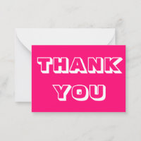 Merci, Merci, carte blanche rose chaud