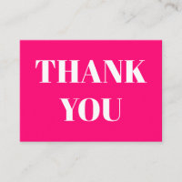 Merci, Merci, carte blanche rose fuchsia