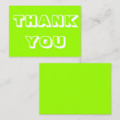 Conseil Merci, Merci, carte blanche verte chartreuse (Devant / Derrière)