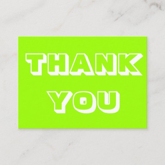 Conseil Merci, Merci, carte blanche verte chartreuse (Devant)