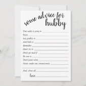 Conseil minimal simple | Carte Hubby Keepsaké mode (Devant)
