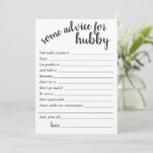 Conseil minimal simple | Carte Hubby Keepsaké mode (Debout devant)
