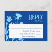 Conseil Modifier les couleurs de la carte RSVP Fleurs bleu (Devant)