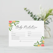 Conseil Oranges et pamplemousses Baby Predictions Carte de (Debout devant)