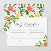 Conseil Oranges et pamplemousses Baby Predictions Carte de (Devant / Derrière)