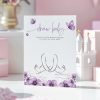 Papillon violet Dessinez la carte de jeu Baby show