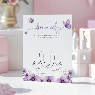 Conseil Papillon violet Dessinez la carte de jeu Baby show