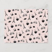 Conseil Paris Romance Fête des mariées Date Carte de nuit (Dos)