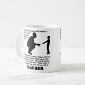 Conseil Paternel Enseignant Drôle Mug (Devant gauche)