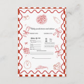 Conseil Pizza bébé prédiction Baby shower jeu Carte (Devant)