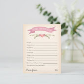 Conseil pour la carte de jeu de Baby shower à veni (Debout devant)