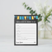 Conseil pour la carte de jeu de Baby shower mommy- (Debout devant)