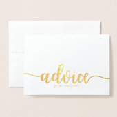 Conseil pour la carte de voeux Gold Foil pour les (Devant avec enveloppe)