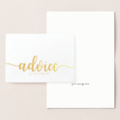 Conseil pour la carte de voeux Gold Foil pour les (Affichage)