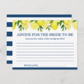 Conseil pour la douche à citron pour mariée à cart (Devant / Derrière)