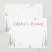 Conseil pour la mère, carte de conseil Baby shower (Devant / Derrière)