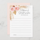 Conseil pour les nouveaux parents boho rose pampas (Devant / Derrière)