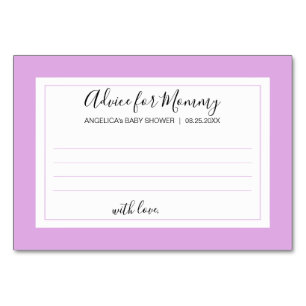 CONSEIL POUR MOMMY   Cartes Baby showers LAVENDER