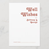 Conseil Rétro simple | Carte de voeux de Mariage rose vif (Devant)