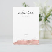 Conseil Rose Gold Brushstroke pour la carte de mar (Debout devant)