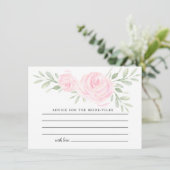 Conseil Rose rose pâle Paroles florales de la carte de con (Debout devant)