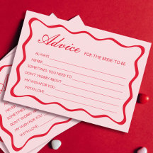 Conseil rouge et rose pour la carte de réponse de 
