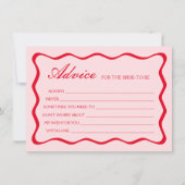 Conseil rouge et rose pour la carte de réponse de  (Devant)