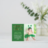 Conseil Saint Patrick Salutation BUDGET Carte photo (Debout devant)