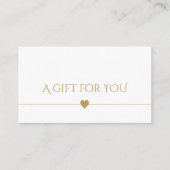 Conseil Simple Elegant blanc pur Faux Gold Carte cadeau (Devant)