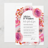 Conseil & souhaits Carte Rose Floral Arch Design (Devant / Derrière)