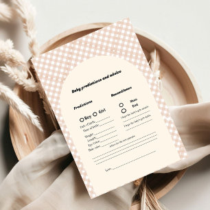 Conseil Thanksgiving baby prédiction Baby shower jeu Carte