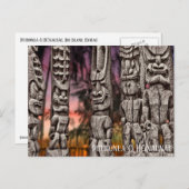 Conseil tribal Tiki avec un ciel dramatique, Carte (Devant / Derrière)