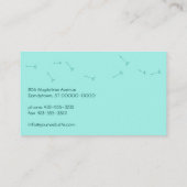 Conseil Turquoise Dandelion Waches Carte de visite (Dos)