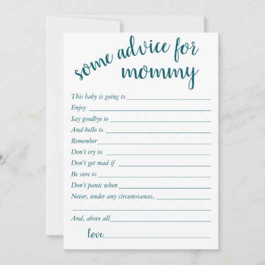 Conseil Turquoise simple | Carte de conservation v (Devant)