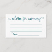 Conseil Turquoise simple | Carte de conservation v (Devant)