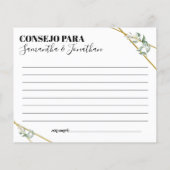 Conseil verdure pour deux cartes de douche bilingu (Dos)