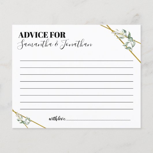 Conseil verdure pour deux cartes de douche bilingu (Devant)