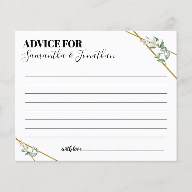 Conseil verdure pour deux cartes de douche bilingu (Devant)