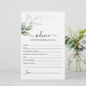 Conseil vert simple pour la carte Mariée (Debout devant)