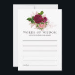 Conseil vintage Shabby-Chic Blush & Bourgogne<br><div class="desc">Chic vintage rose vif et bordeaux conseils de mariée rose pour les cartes de mariée avec accents d'or rose.</div>