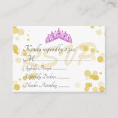 Conseil Violet Tiara et Gold Shimmery Lights carte RSVP (Devant)