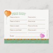 Conseil Voeux pour bébé cirque éléphant douche carte posta (Dos)